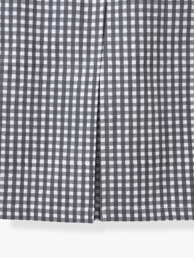 ギンガムチェック プリント キャンバス スカート 詳細画像 black 3