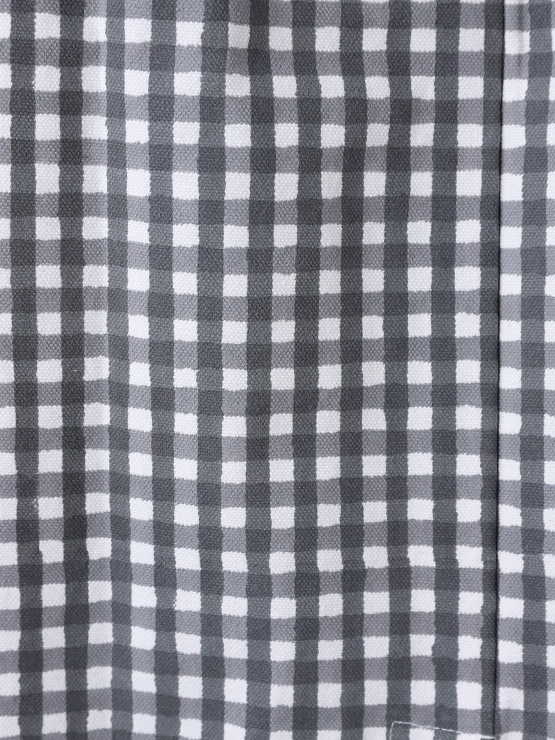 ギンガムチェック プリント キャンバス スカート 詳細画像 black 4