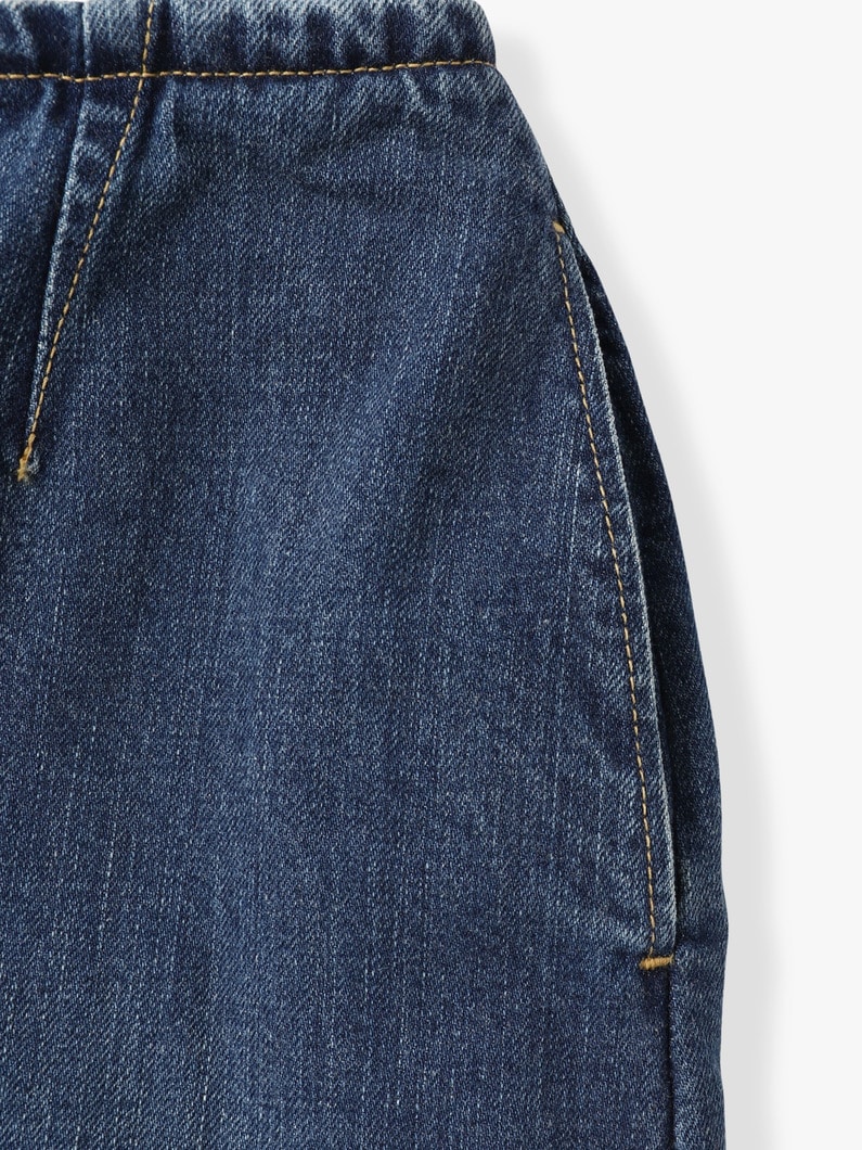 フロントジップ デニム ミニスカート 詳細画像 black 3