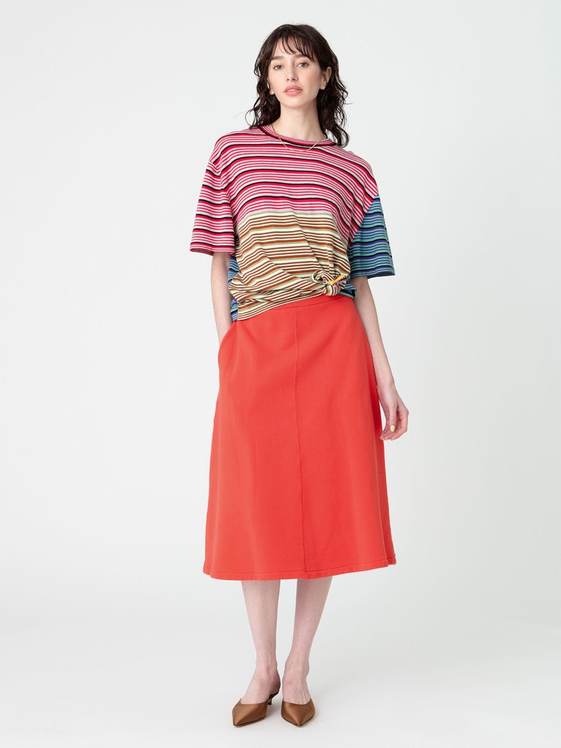 ガーメントダイ スウェット スカート 詳細画像 red 1