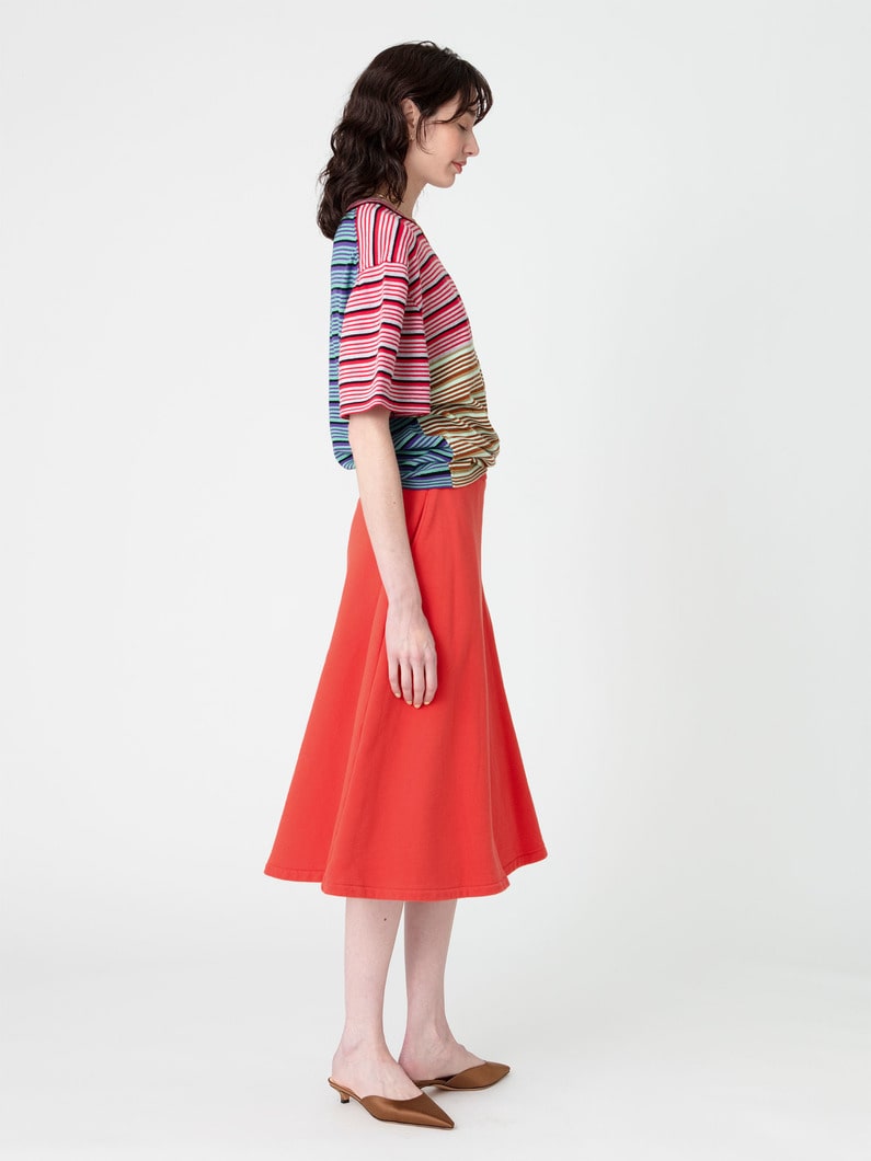 ガーメントダイ スウェット スカート 詳細画像 red 2