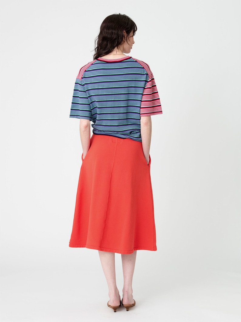 ガーメントダイ スウェット スカート 詳細画像 red 3