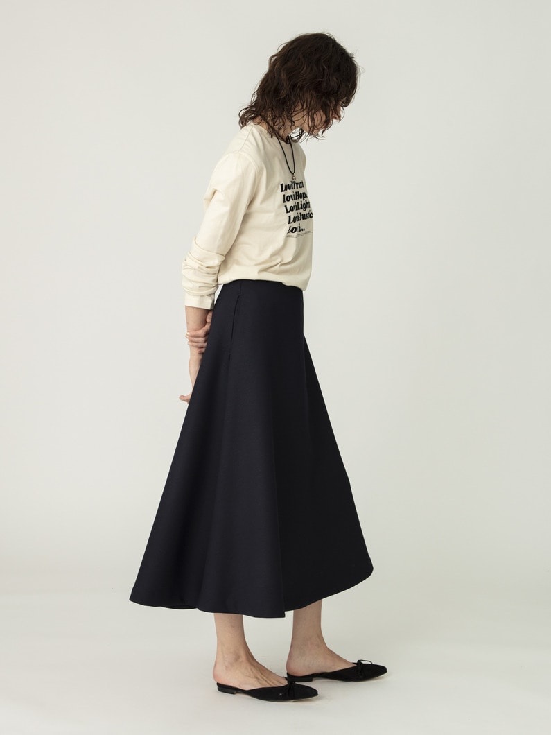 ハート ステッチ フレアスカート 詳細画像 navy 2