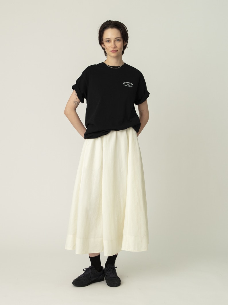 ギャザー フレアスカート（アイボリー/ブラック） 詳細画像 ivory 1