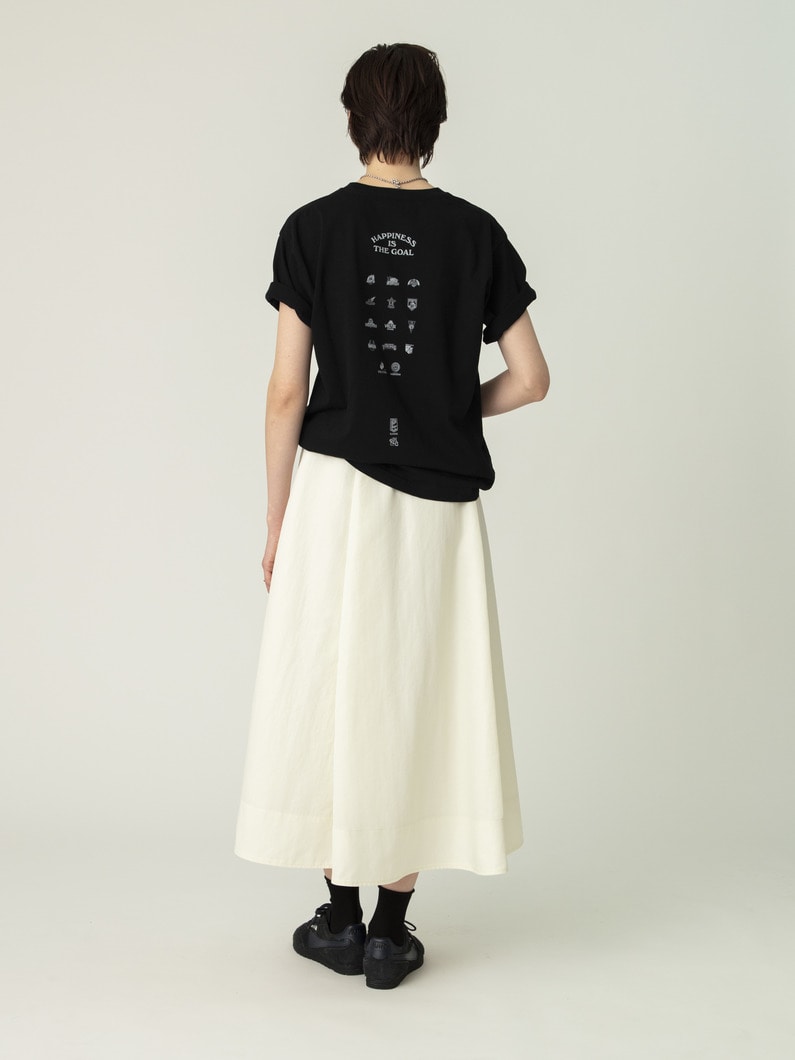 ギャザー フレアスカート（アイボリー/ブラック） 詳細画像 ivory 3