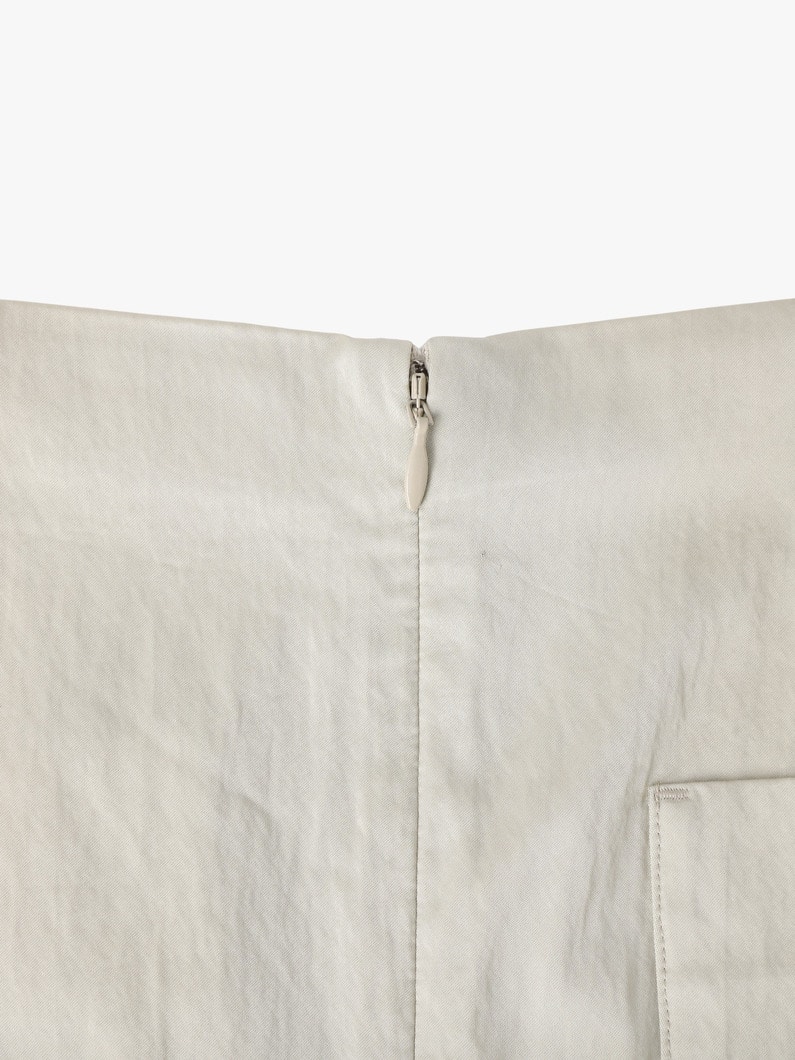 サテン マキシスカート（ベージュ/ブラック） 詳細画像 beige 2