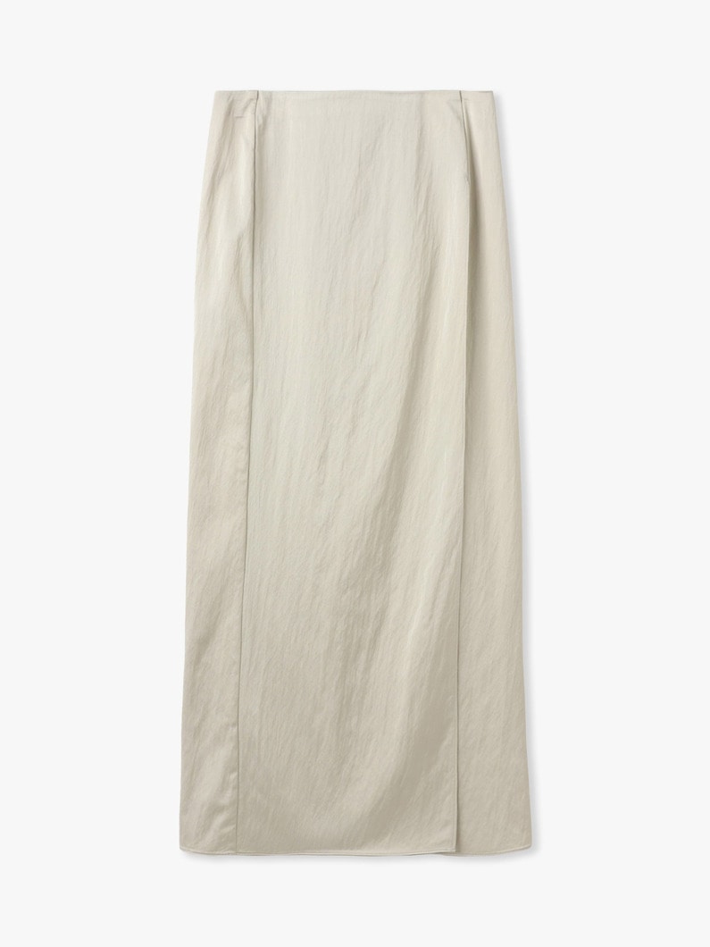 サテン マキシスカート（ベージュ/ブラック） 詳細画像 beige 4