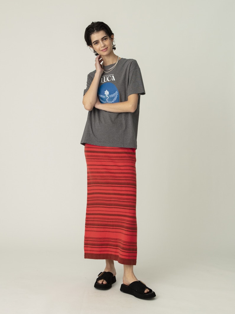 ネイティブストライプ スカート 詳細画像 red 1
