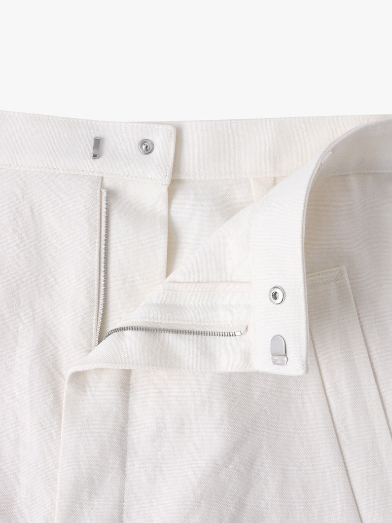 ウールコットン リネン オックスフォード ミディスカート 詳細画像 off white 2