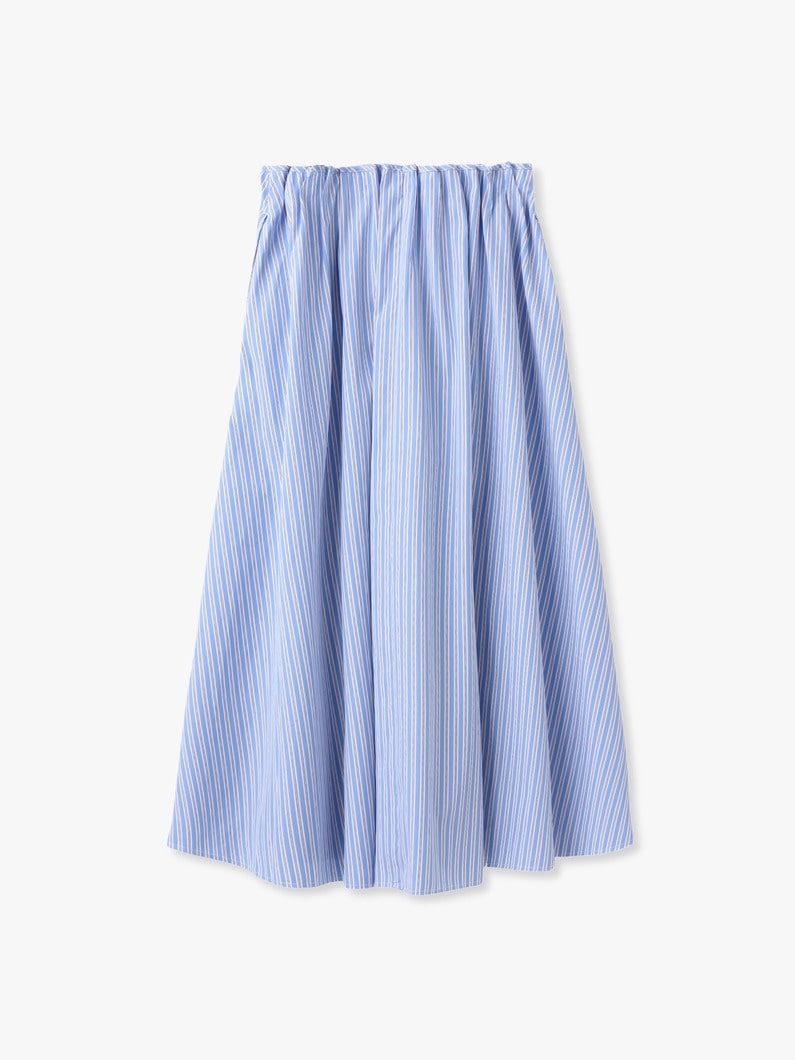 ストライプ ギャザースカート 詳細画像 blue 1