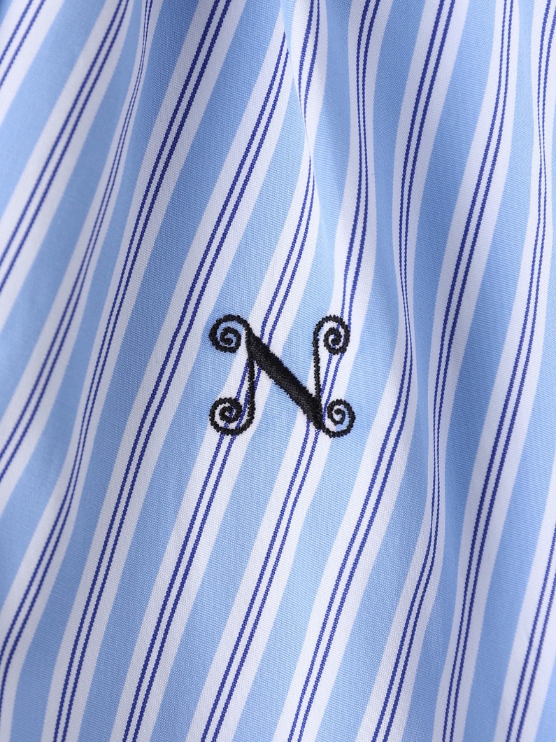 ストライプ ギャザースカート 詳細画像 blue 3