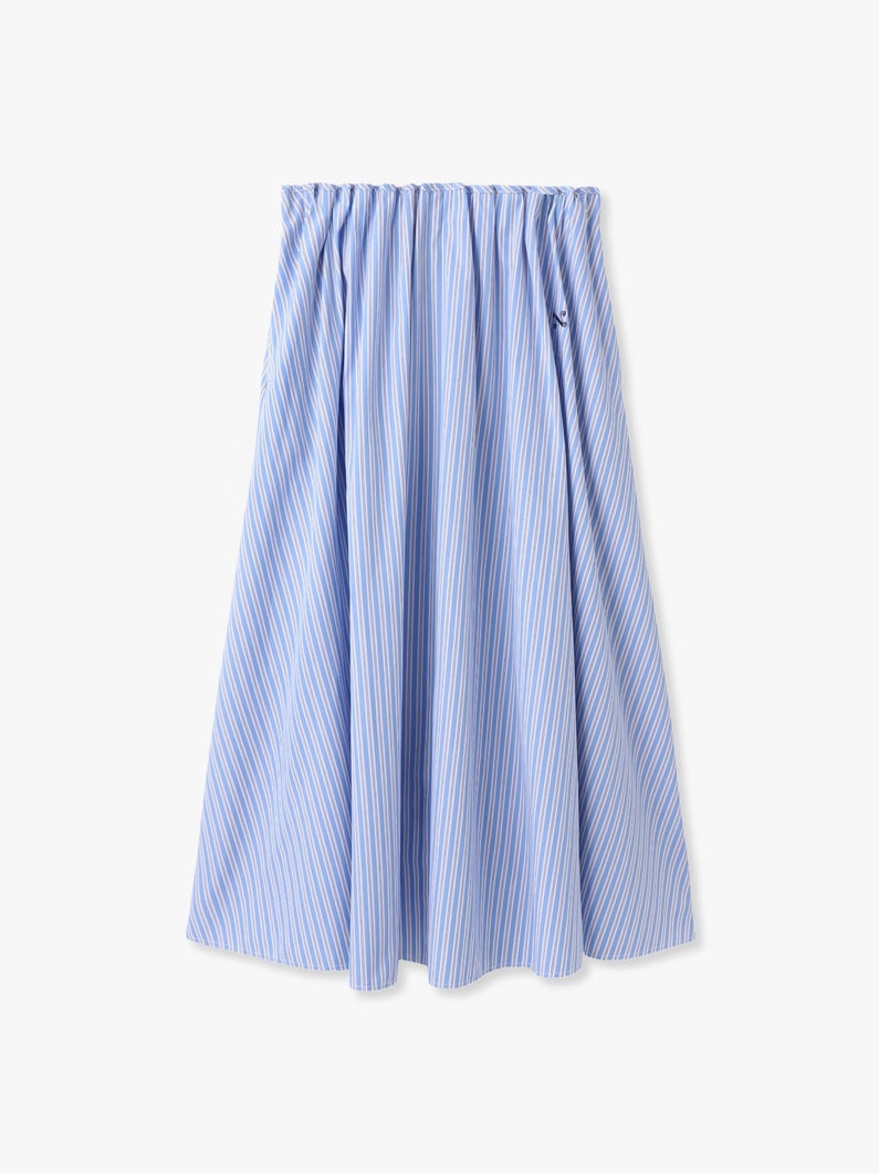 ストライプ ギャザースカート 詳細画像 blue 2