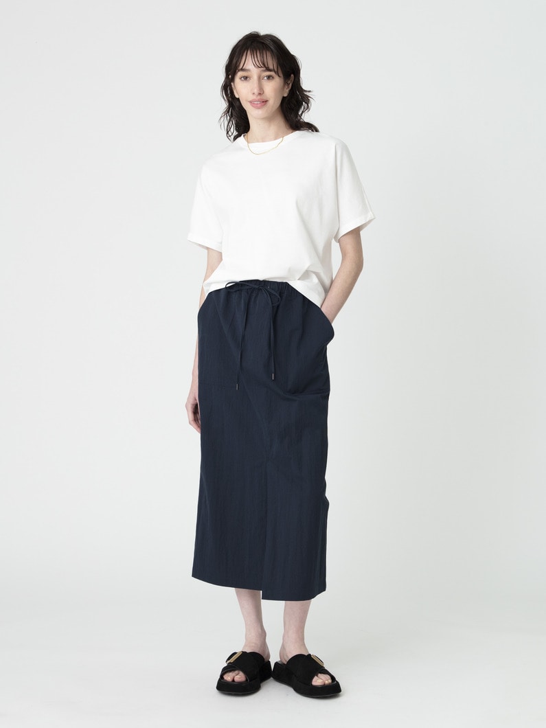 コットンナイロン イージー スカート 詳細画像 navy 2