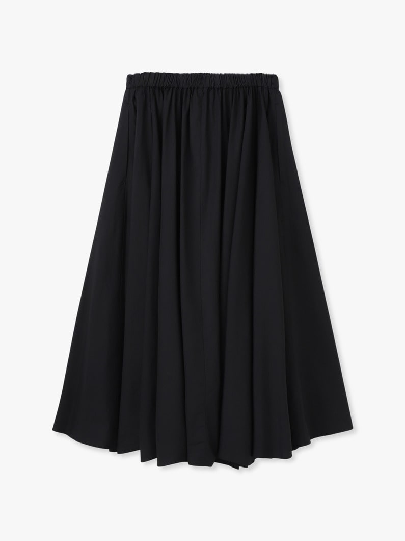 ナチュラルダイ コットンローン ギャザースカート 詳細画像 black 1