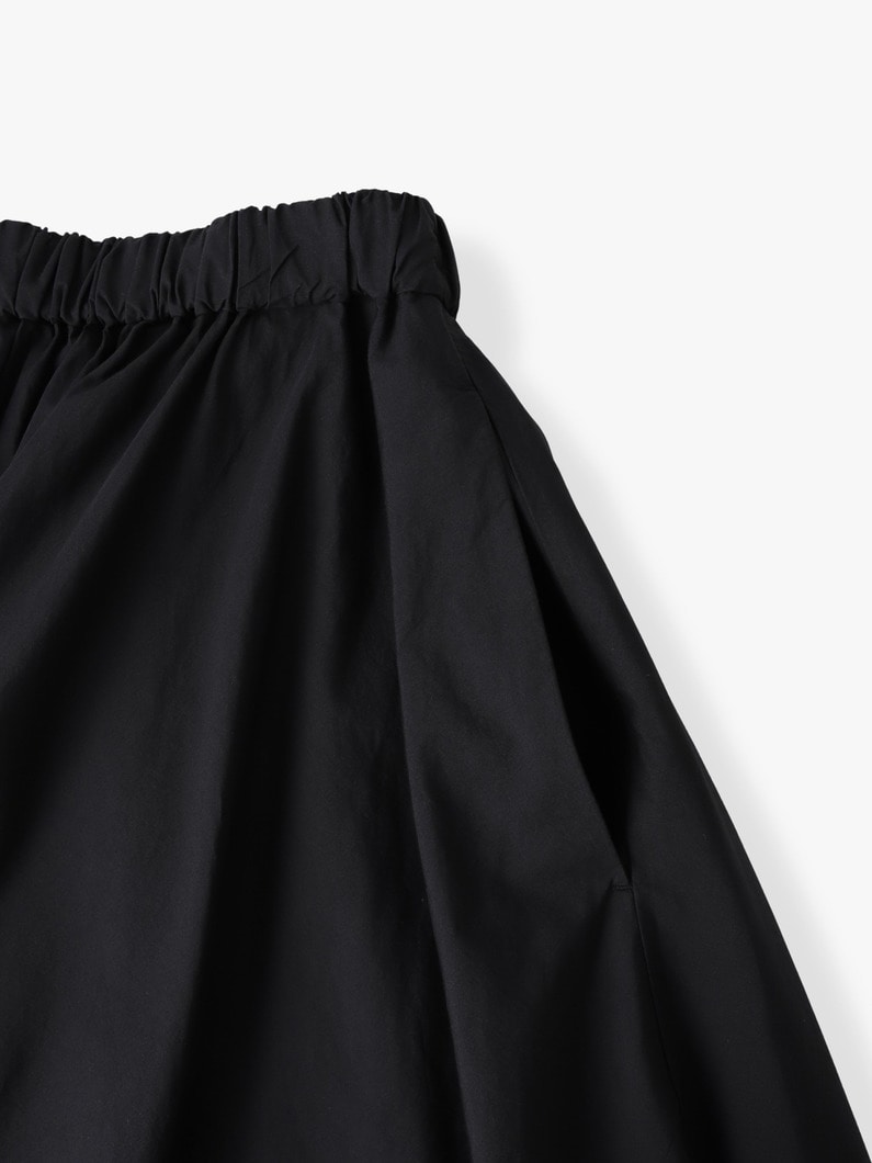 ナチュラルダイ コットンローン ギャザースカート 詳細画像 black 3