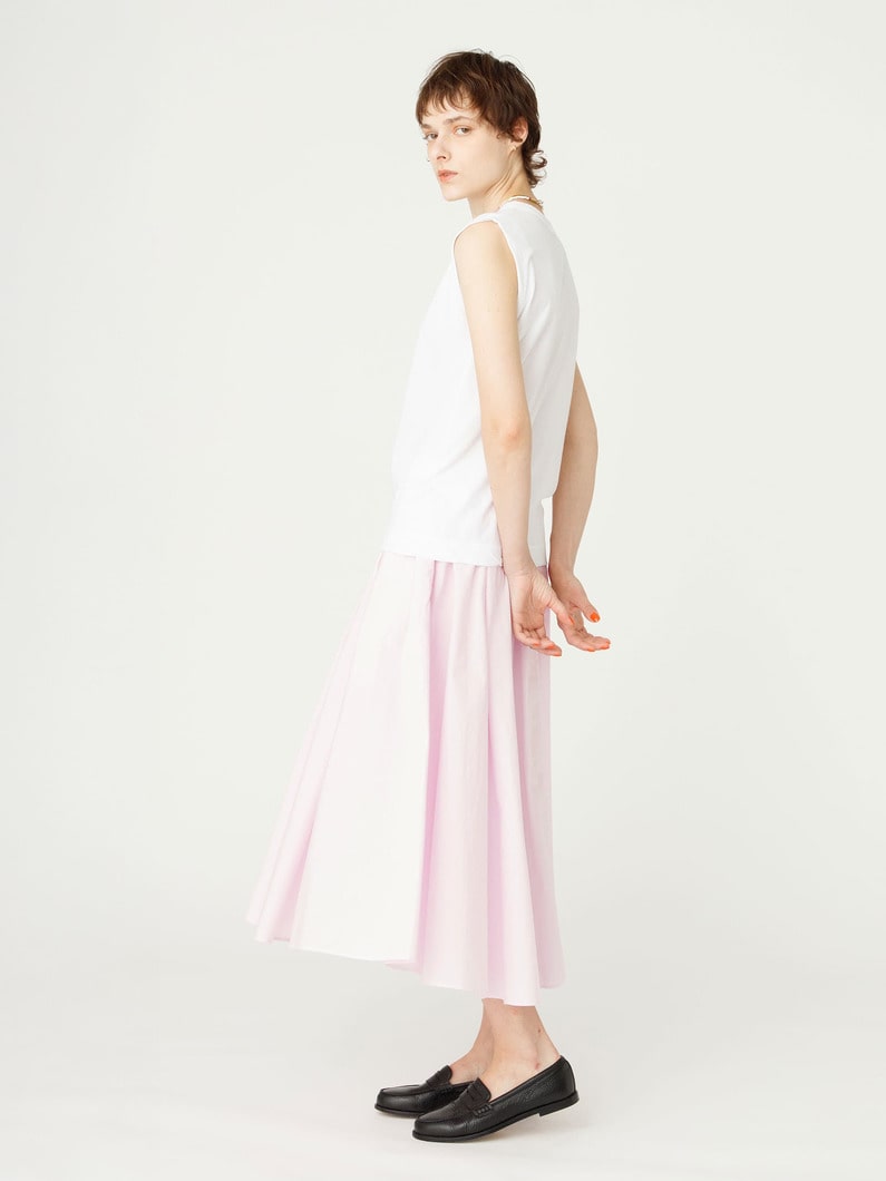 ナチュラルダイ コットンローン ギャザースカート 詳細画像 pink 2