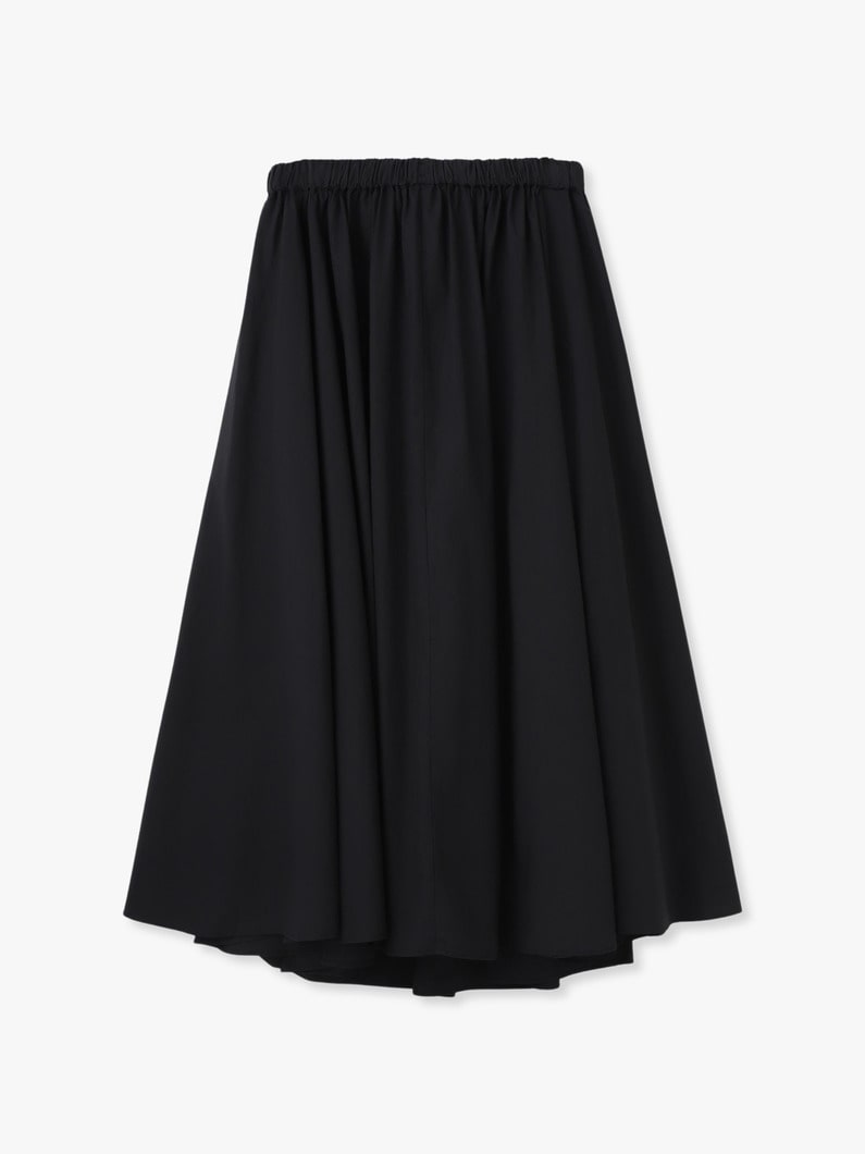 ナチュラルダイ コットンローン ギャザースカート 詳細画像 black 1