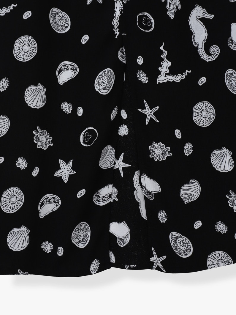 マリンライフ プリント スカート 詳細画像 black 3