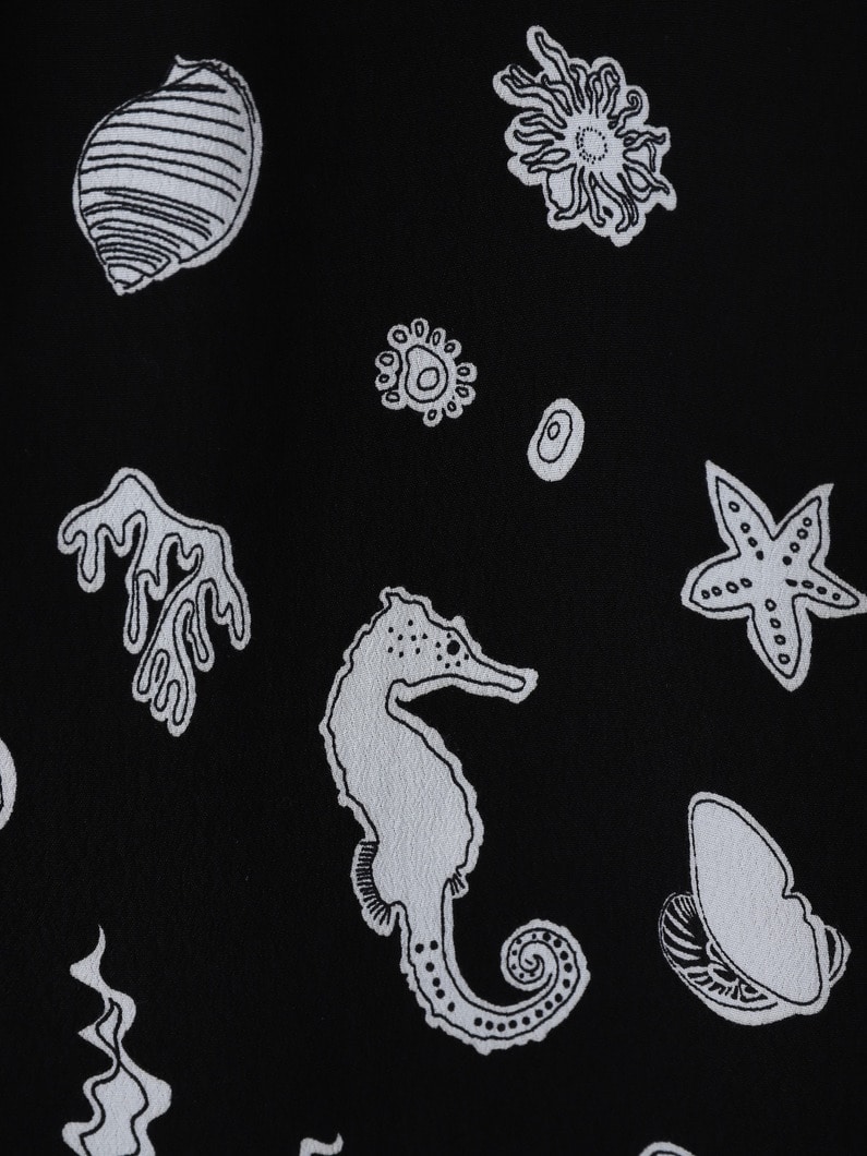 マリンライフ プリント スカート 詳細画像 black 4