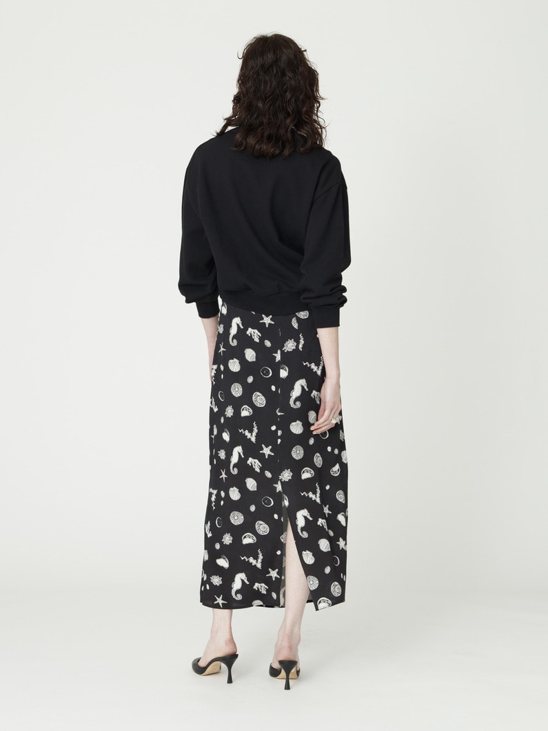 マリンライフ プリント スカート 詳細画像 black 3