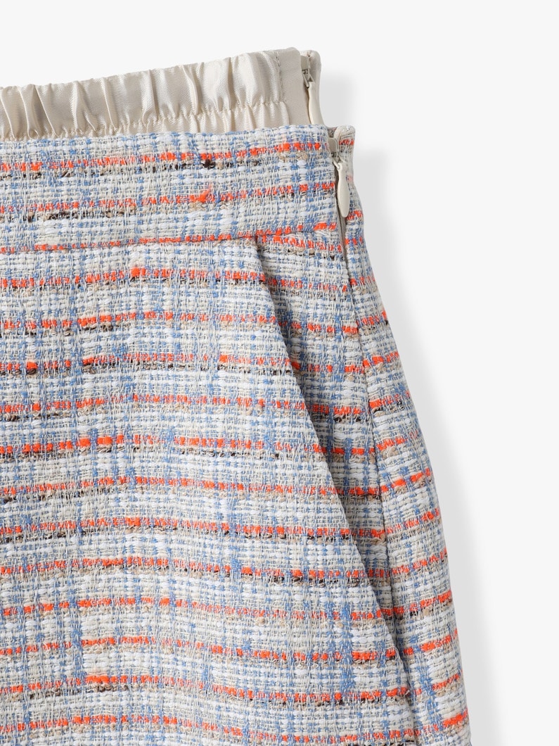 ブルーネオン ツイード タイト スカート 詳細画像 light blue 2