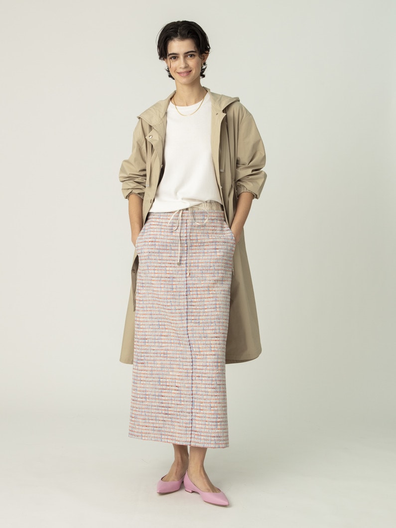 ブルーネオン ツイード タイト スカート 詳細画像 light blue 4