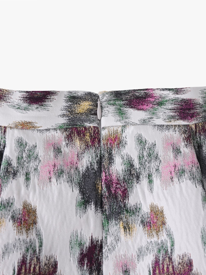 フェードフラワー ジャカード フレア スカート 詳細画像 ivory 2