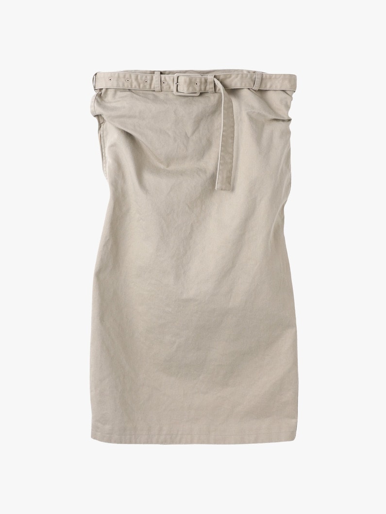 オーバー ウエスト ベルテッド スカート 詳細画像 beige 4