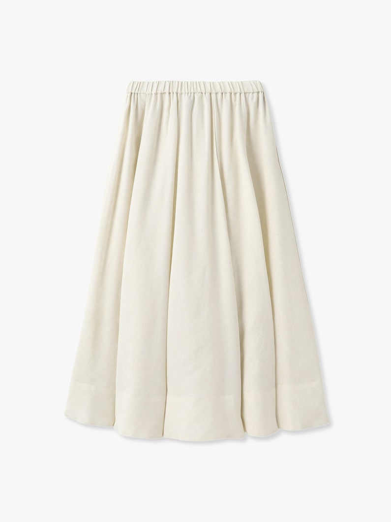 フラワー ビス ジャカード ギャザー スカート 詳細画像 ivory 1