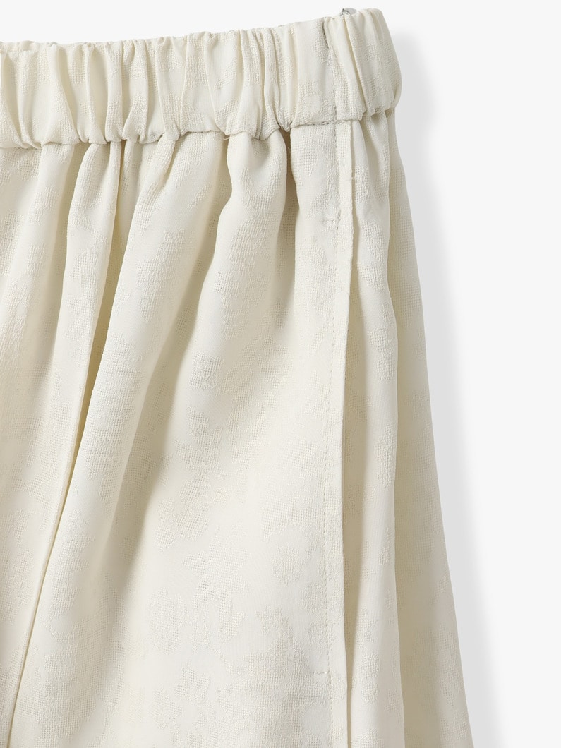 フラワー ビス ジャカード ギャザー スカート 詳細画像 ivory 3