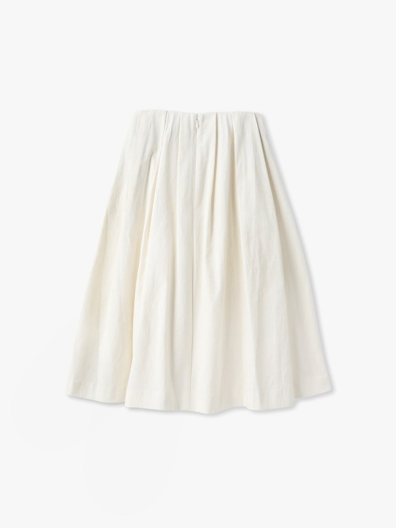 ホップサックタック フレアスカート 詳細画像 white 1