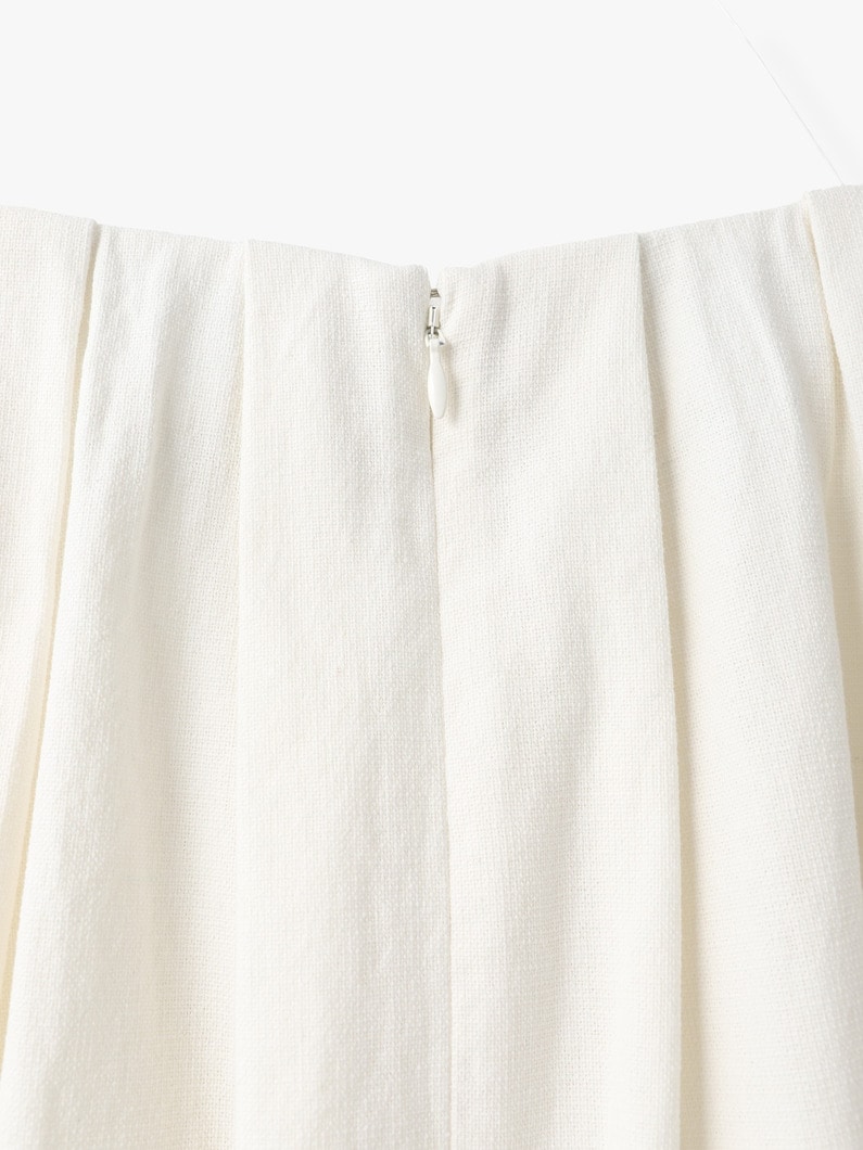 ホップサックタック フレアスカート 詳細画像 white 2