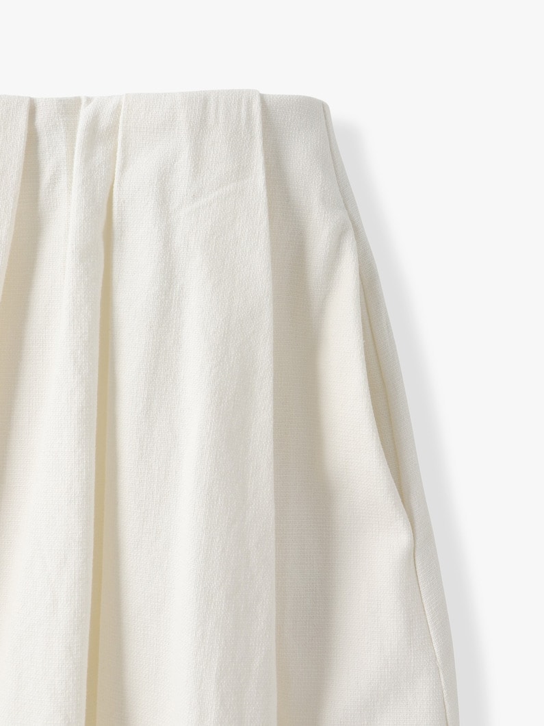 ホップサックタック フレアスカート 詳細画像 white 3