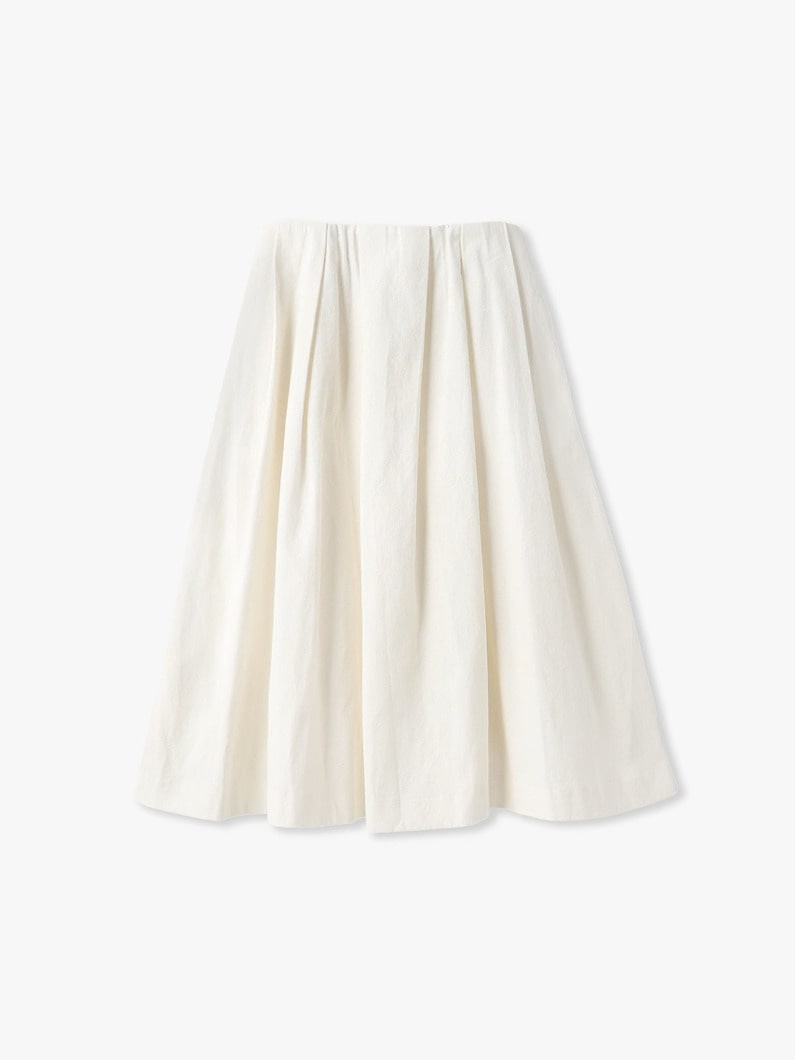 ホップサックタック フレアスカート 詳細画像 white 2