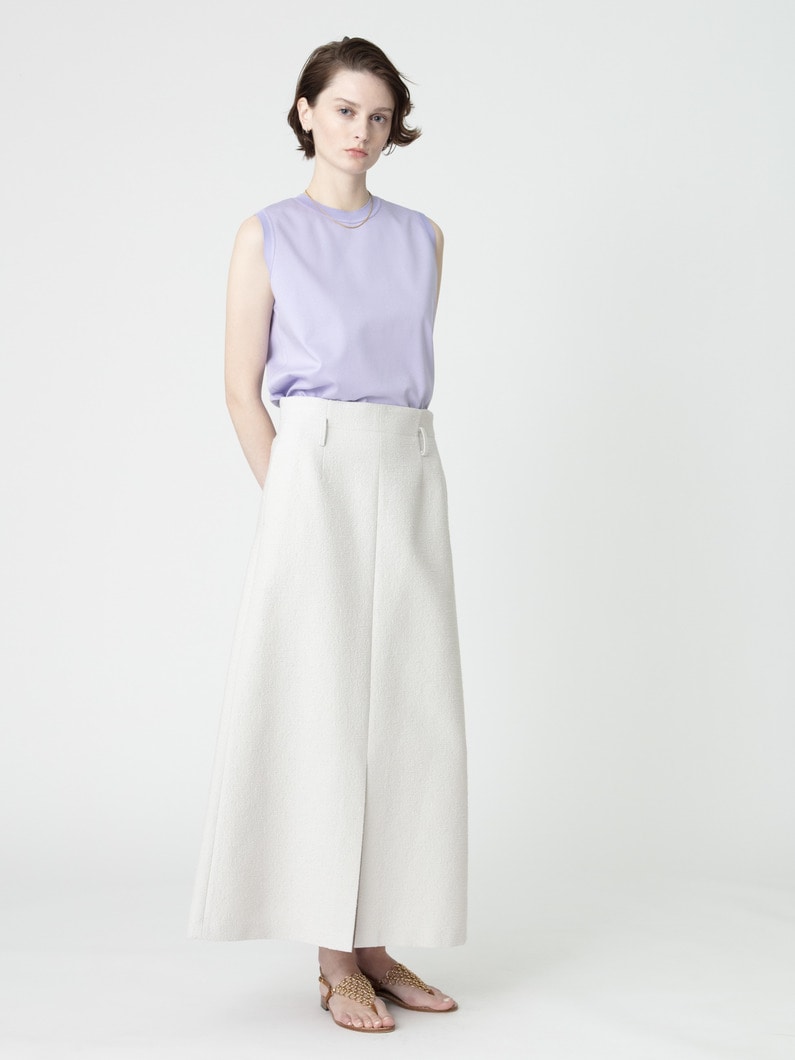 ブークレツイード タイト スカート 詳細画像 ivory 2