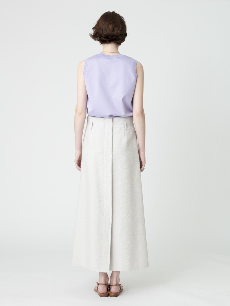 ブークレツイード タイト スカート 詳細画像 ivory 3