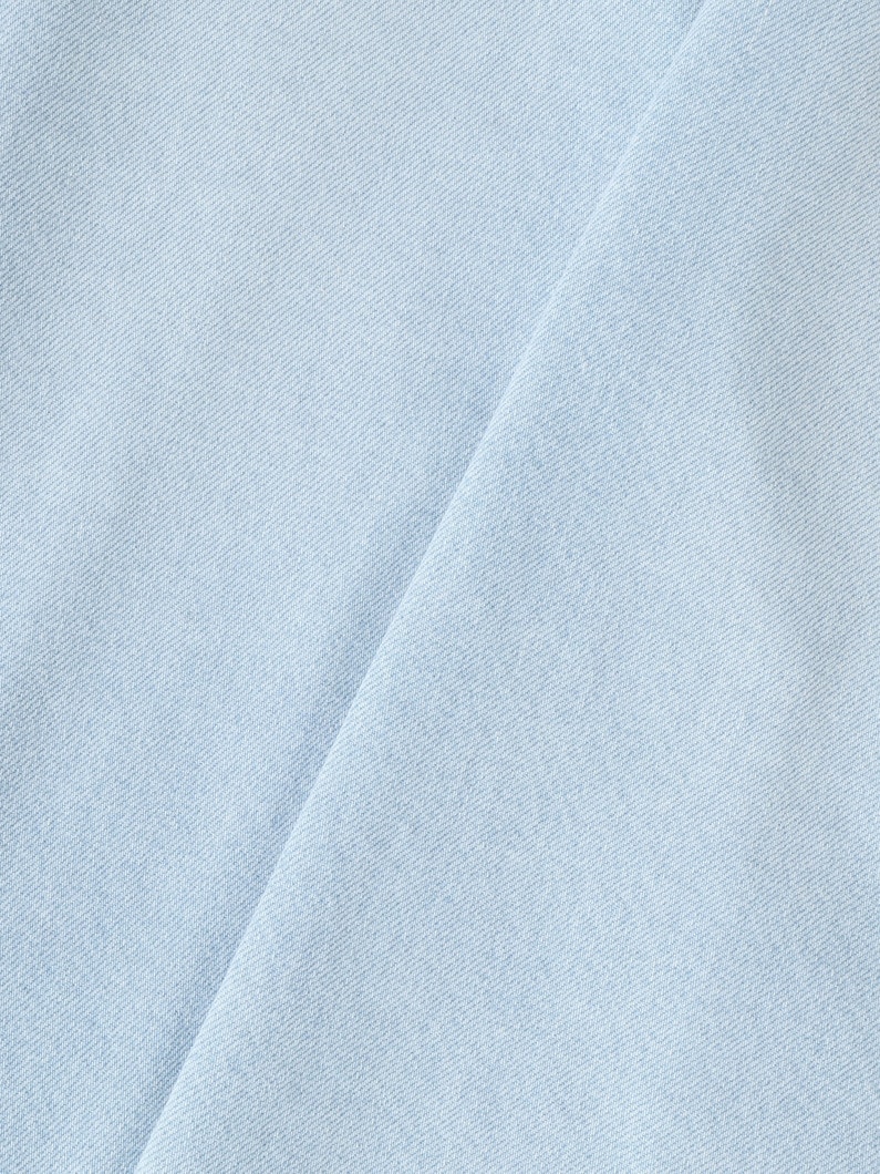 オーガニックコットン デニム スカート（ホワイト/ライトブルー） 詳細画像 white 6