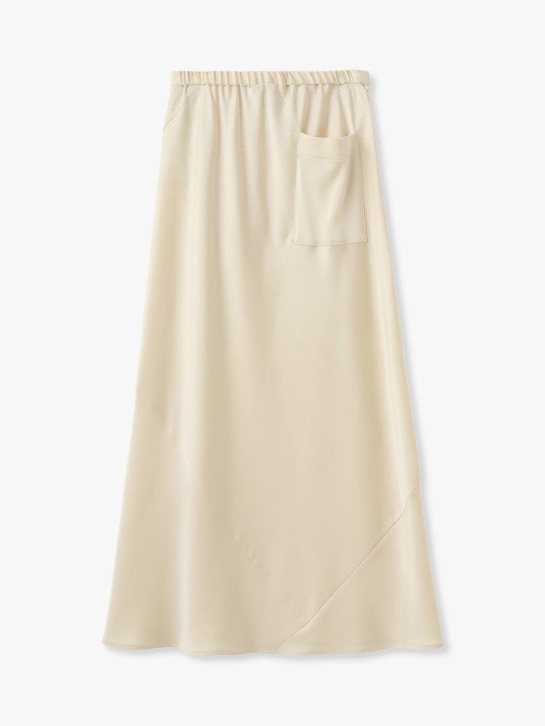 サテン フレアスカート 詳細画像 ivory 1