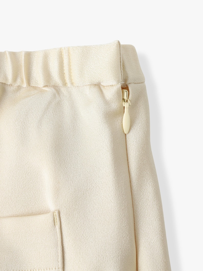 サテン フレアスカート 詳細画像 ivory 2