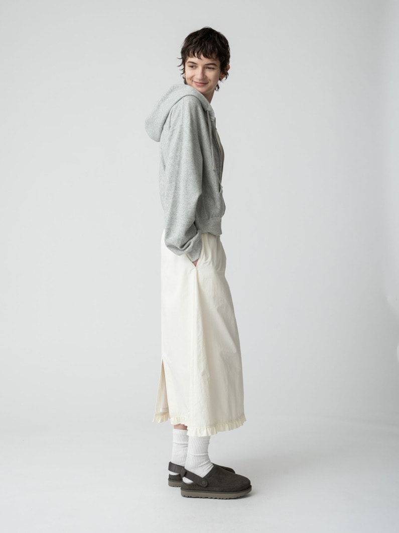 フリル ナイロンスカート 詳細画像 white 2