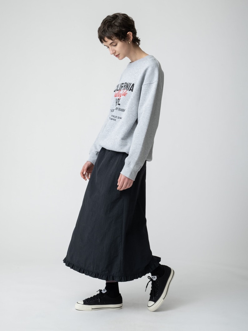 フリル ナイロンスカート 詳細画像 black 2