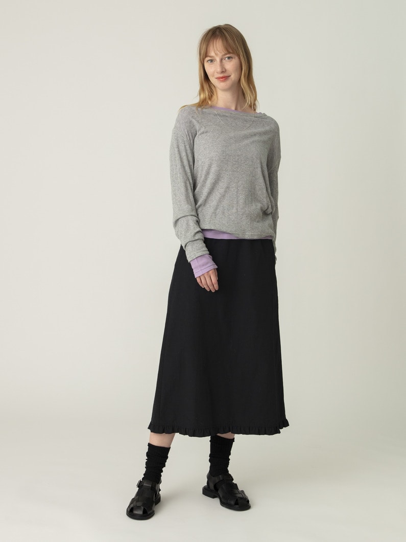 フリル ナイロンスカート 詳細画像 black 4