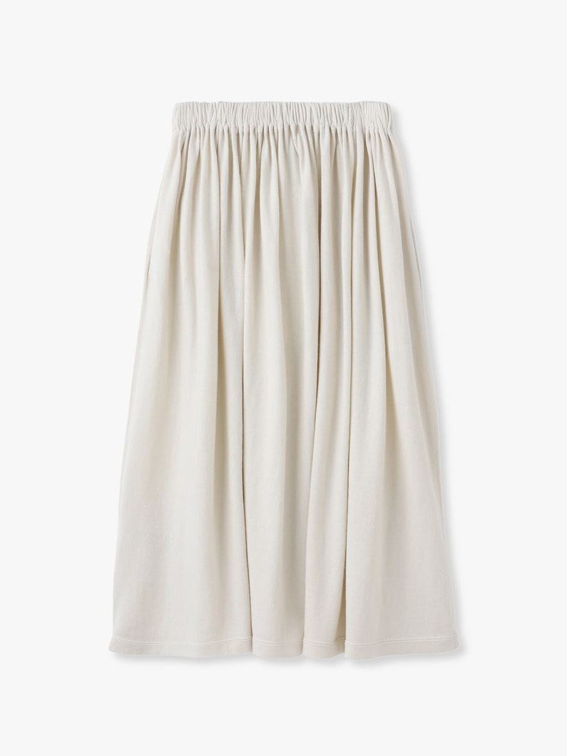 メアリー コットンカシミア ニット ミディ スカート 詳細画像 white 3