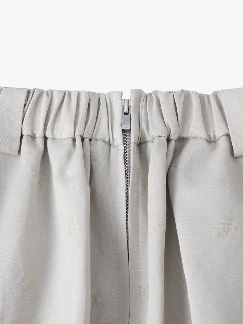 コットンリネンジャガード スカート 詳細画像 light green 2