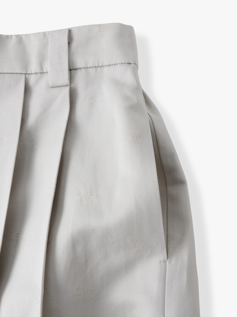 コットンリネンジャガード スカート 詳細画像 light green 3