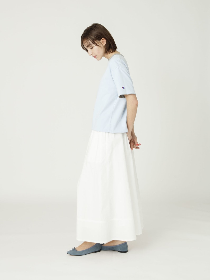 タイプライター フレアスカート 詳細画像 white 2