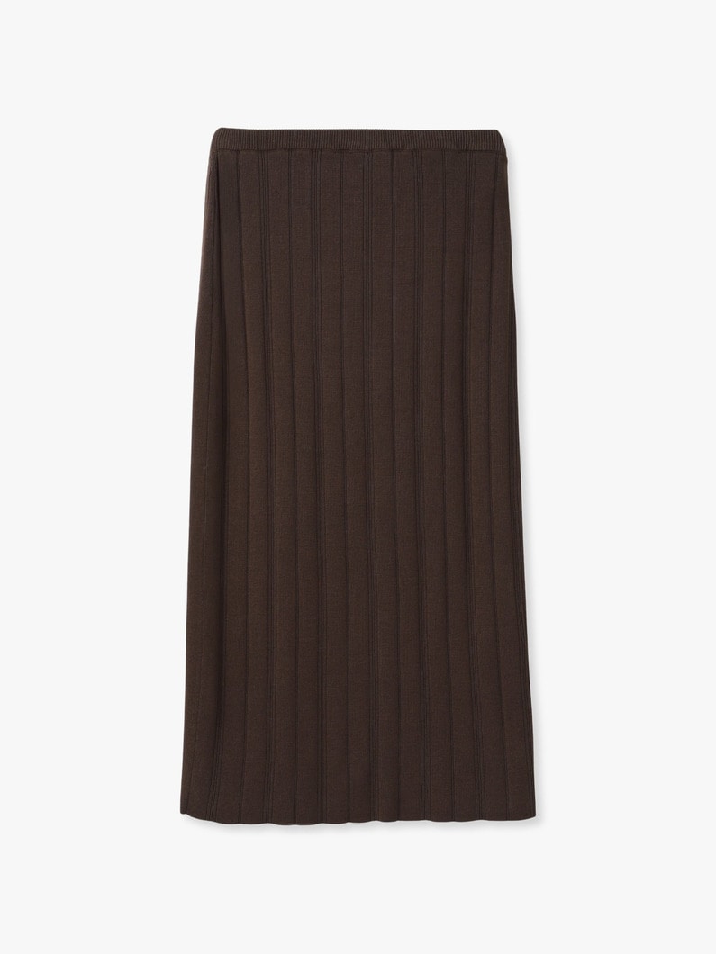 コットン ニット スカート（ブラウン/グリーン/グレー） 詳細画像 brown 2