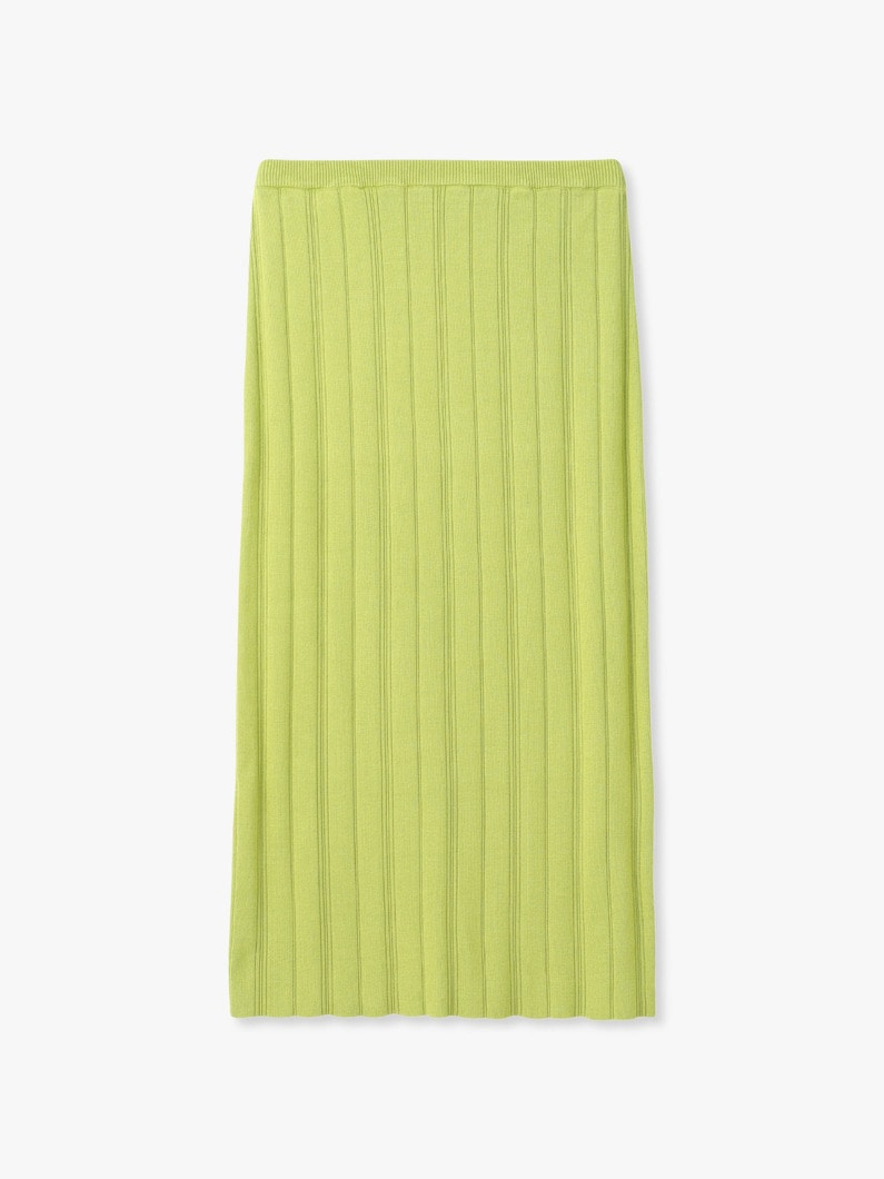 コットン ニット スカート（ブラウン/グリーン/グレー） 詳細画像 green 5