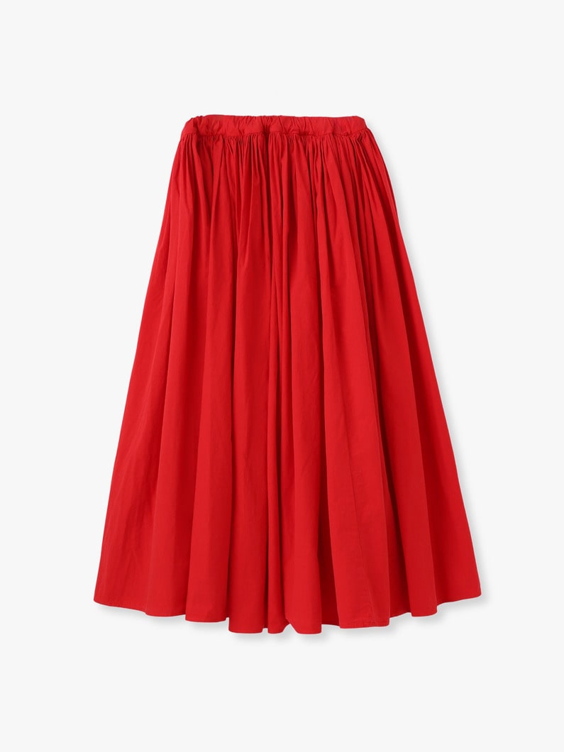 オーガニックコットン ギャザースカート（レッド/パープル） 詳細画像 red 1