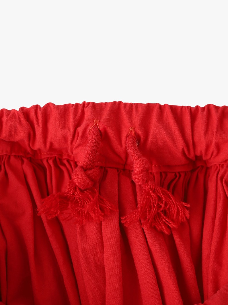 オーガニックコットン ギャザースカート（レッド/パープル） 詳細画像 red 2